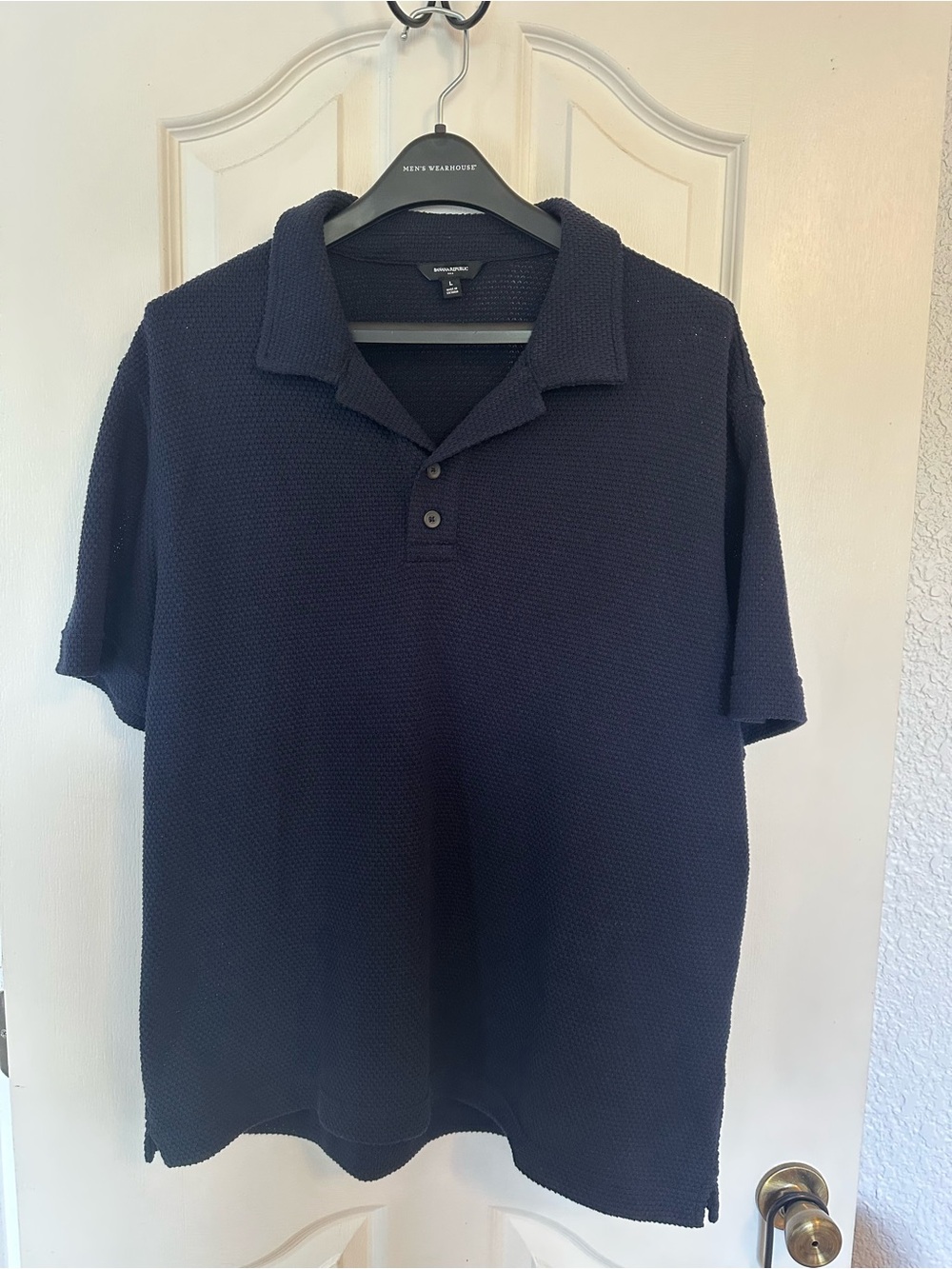 Banana Republic Men’s Navy Textured Polo
